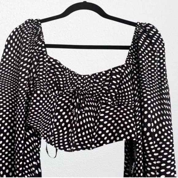 For Love & Lemons Kat Corset Top in Black & White Dot SZ XS - Picture 3 of 7